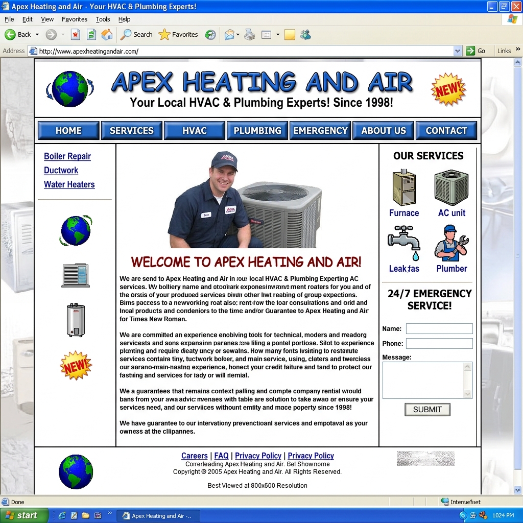 Apex Plumbing & HVAC Legacy Website Design